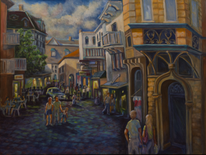 Modern Rhythms, Ancient Town 30 x 40 Acrylic $1200